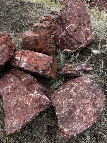 Камни для ландшафтного дизайна красно-фиолетовые 10-60 килограмм купить в Ульяновске