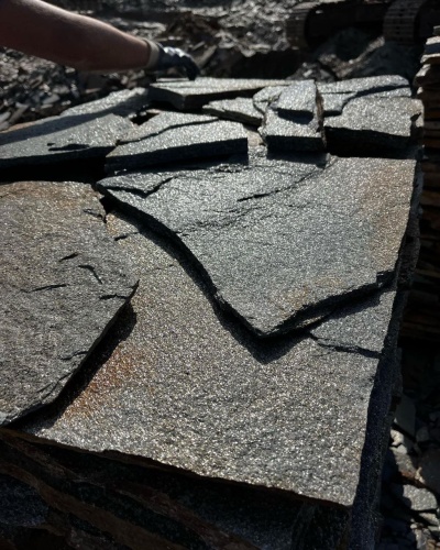 Плитняк златолит серебристый для фасада купить в Ульяновске