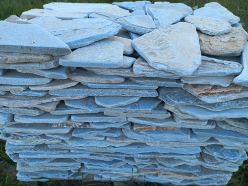 Плитняк златолит зелёный галтованный для цоколя купить в Ульяновске